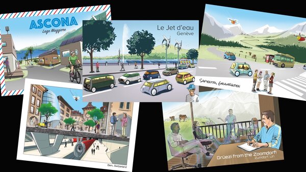 Titelbild Klimaneutraler Transport Zukunft Postkarten